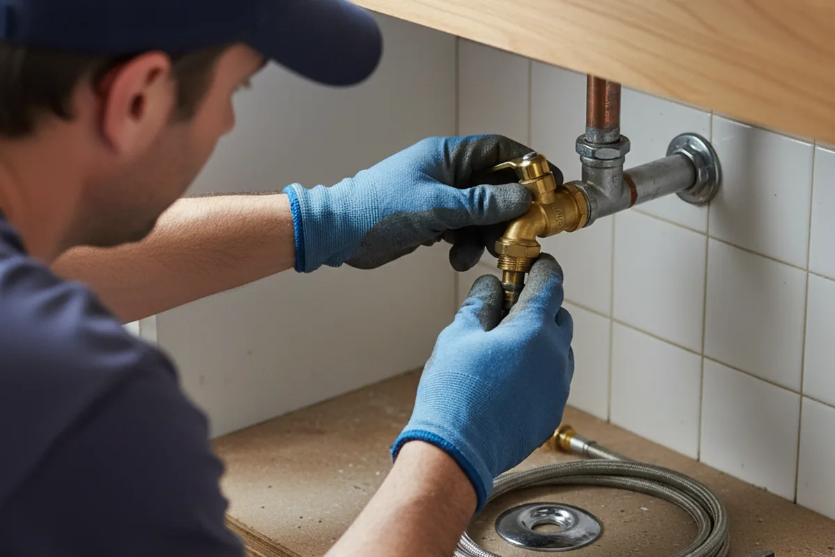 Shutoff valve and fitting work during Emergency Plumbing in Brighton